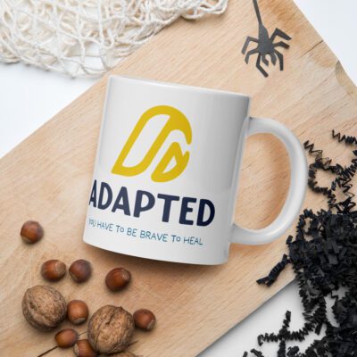 White glossy mug