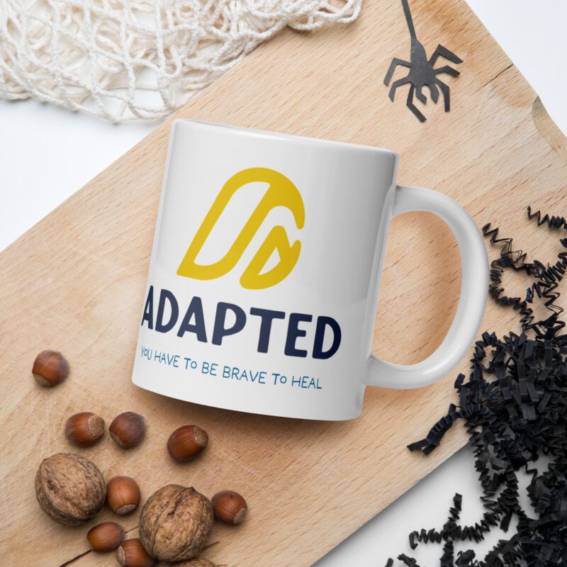 White glossy mug